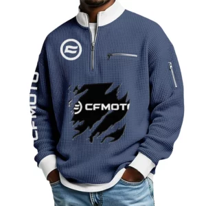 CFMoto Waffle Sweatshirt Quarter Zip Stand Collar 2026 Limited