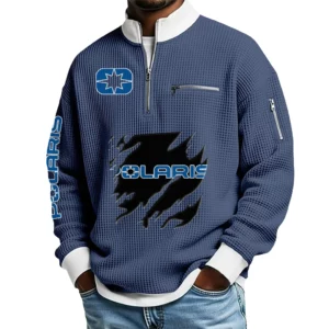 Polaris Waffle Sweatshirt Quarter Zip Stand Collar 2026 Limited