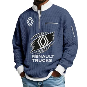 Renault Trucks Waffle Sweatshirt Quarter Zip Stand Collar 2026 Limited