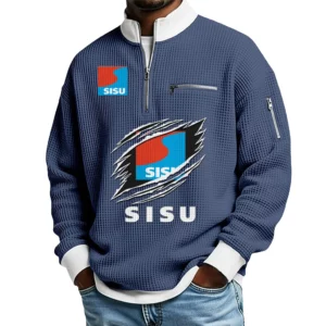 Sisu Auto Waffle Sweatshirt Quarter Zip Stand Collar 2026 Limited