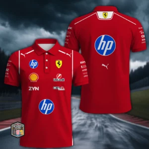 Scuderia Ferrari F1 Exclusive Logo Polo Shirt New 2026 Limited