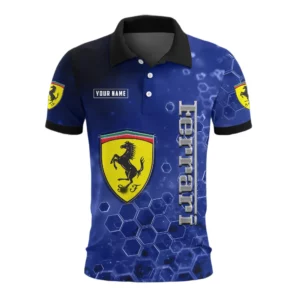 Ferrari Polo Shirt Personalize Text