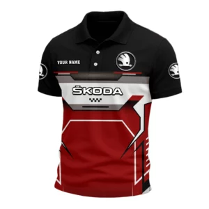 Skoda Exclusive Logo Polo Shirt Customize Name