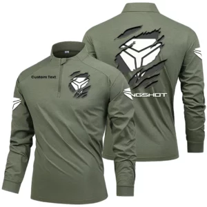 Polaris Slingshot Men's Stand Collar Quarter Zip Long Sleeve Shirt Customize Name