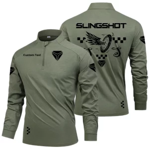 Polaris Slingshot Men's Stand Collar Quarter Zip Long Sleeve Shirt Personalize Name