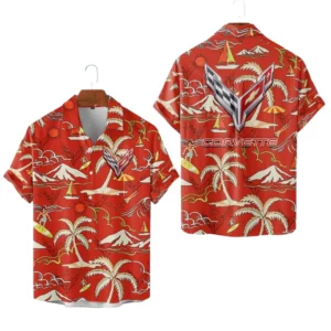 Corvette Hawaiian Shirt 2026 Limited Premium Crinkle Textured