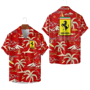 Ferrari Hawaiian Shirt 2026 Limited Premium Crinkle Textured