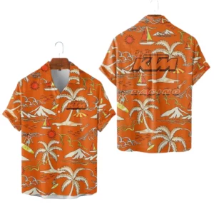 KTM Racing Hawaiian Shirt 2026 Limited Premium Crinkle Textured