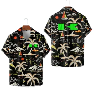 Kawasaki Motorcycles Hawaiian Shirt 2026 Limited Premium Crinkle Textured