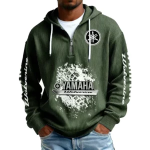 Yamaha Wolverine Men’s Corduroy Quarter Zip Hoodie